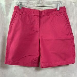 J Crew Women's Pink 9” Cotton Bermuda Shorts Size 6